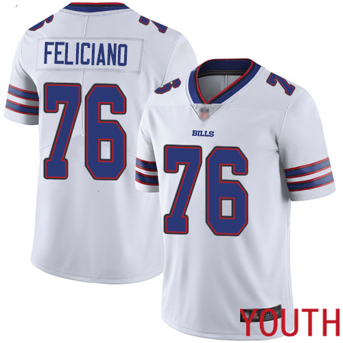 Youth Buffalo Bills #76 Jon Feliciano White Vapor Untouchable Limited Player NFL Jersey->youth nfl jersey->Youth Jersey